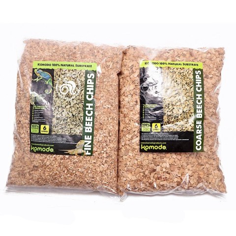 Komodo Coarse Beech Chips 6l - zrębki bukowe duże Komodo Coarse Beech Chips 6l - zrębki bukowe duże