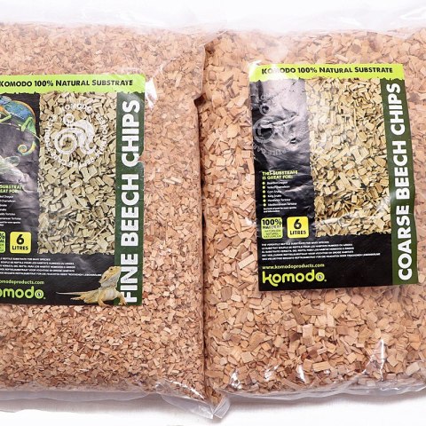 Komodo Coarse Beech Chips 6l - zrębki bukowe duże Komodo Coarse Beech Chips 6l - zrębki bukowe duże