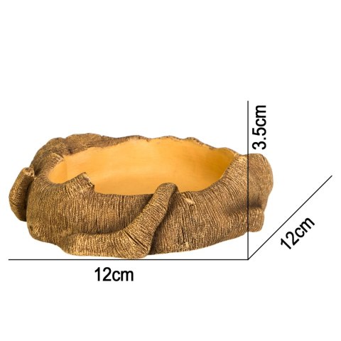 Terrario Rustic Wood Bowl - Miska do Terrarium 12x12x3,5 cm Terrario Rustic Wood Bowl - Miska do Terrarium 12x12x3,5 cm
