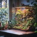 Terrario - Sztuczna Gałąź Dekoracyjna z Pędami do Terrarium - 100 cm