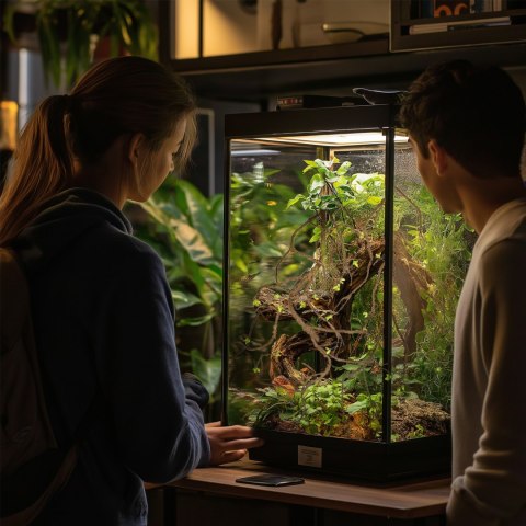 Terrario - Sztuczna Gałąź Dekoracyjna z Pędami do Terrarium - 100 cm Terrario - Sztuczna Gałąź Dekoracyjna z Pędami do Terrarium - 100 cm
