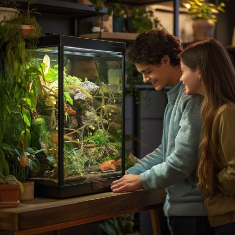 Terrario - Sztuczna Gałąź Dekoracyjna z Pędami do Terrarium - 100 cm Terrario - Sztuczna Gałąź Dekoracyjna z Pędami do Terrarium - 100 cm