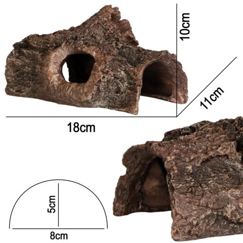 Terrario Wood Cave M - kryjówka do terrarium 18x11x10cm Terrario Wood Cave M - kryjówka do terrarium 18x11x10cm