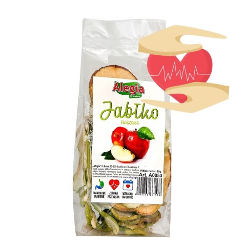Alegia - Przysmak Jabłko suszone 60g Alegia - Przysmak Jabłko suszone 60g