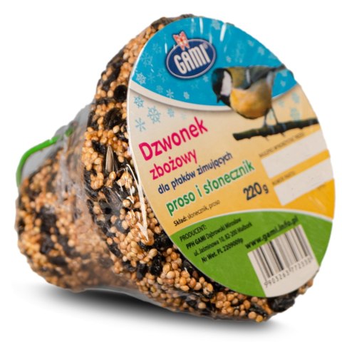 Gami Dzwonek XL proso i słonecznik 220g - pokarm dla ptaków dzikich Gami Dzwonek XL proso i słonecznik 220g - pokarm dla ptaków dzikich
