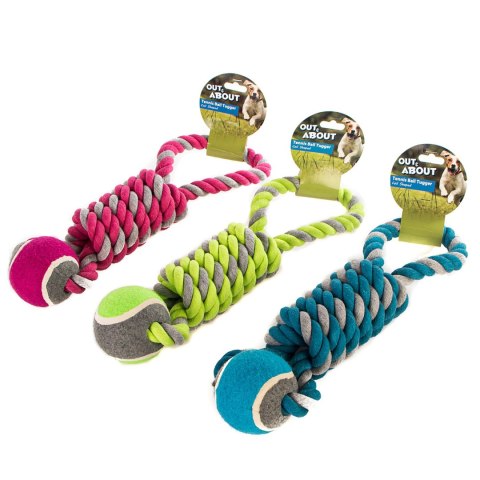 HappyPet Tennis Ball Tugger - piłka tenisowa z sznurem HappyPet Tennis Ball Tugger - piłka tenisowa z sznurem