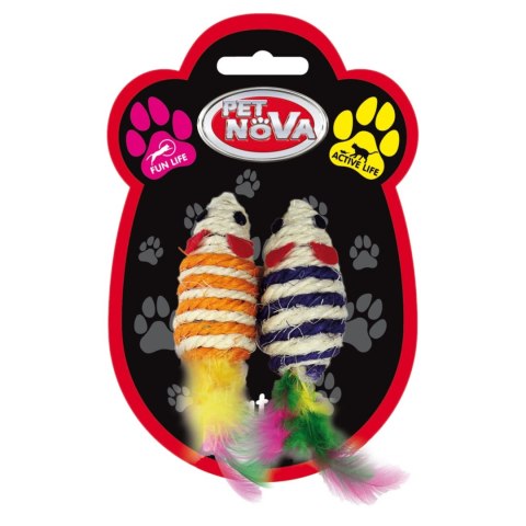 Pet Nova zabawka dla kota - myszki 7x3cm 2szt. Pet Nova zabawka dla kota - myszki 7x3cm 2szt.