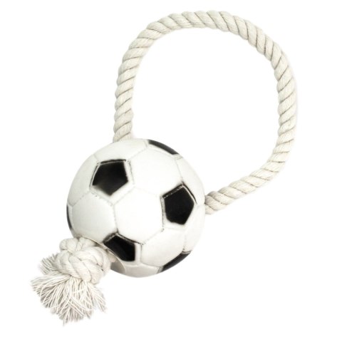 Pet Nova zabawka gumowa - piłka futbolowa na sznurku 26cm Pet Nova zabawka gumowa - piłka futbolowa na sznurku 26cm