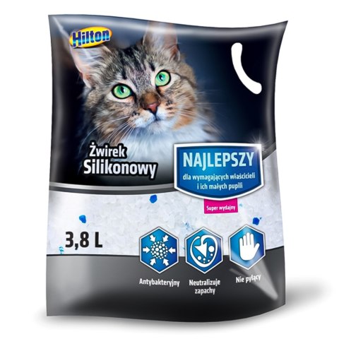 Hilton Cat Litter Silicone - żwirek silikonowy dla kota 3,8l Hilton Cat Litter Silicone - żwirek silikonowy dla kota 3,8l