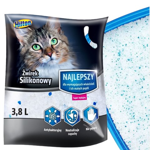 Hilton Cat Litter Silicone - żwirek silikonowy dla kota 3,8l Hilton Cat Litter Silicone - żwirek silikonowy dla kota 3,8l