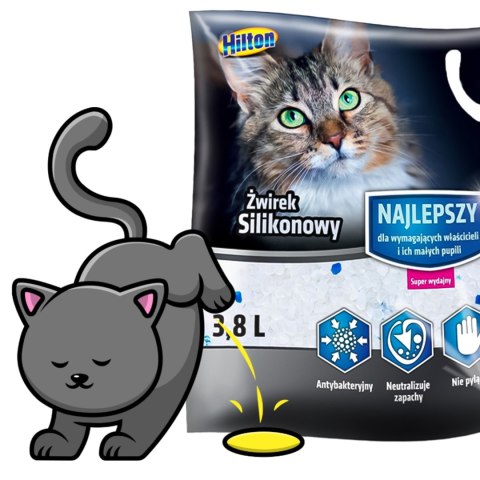 Hilton Cat Litter Silicone - żwirek silikonowy dla kota 3,8l Hilton Cat Litter Silicone - żwirek silikonowy dla kota 3,8l