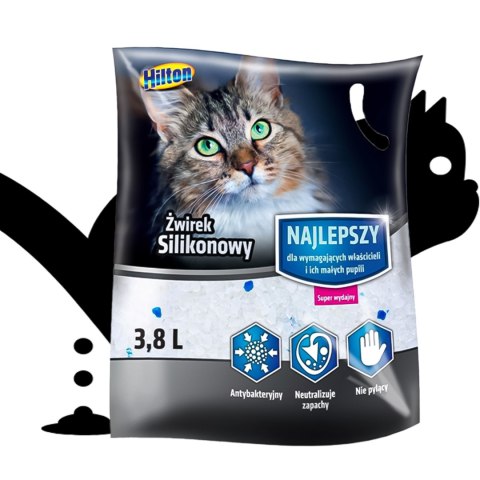 Hilton Cat Litter Silicone - żwirek silikonowy dla kota 3,8l Hilton Cat Litter Silicone - żwirek silikonowy dla kota 3,8l