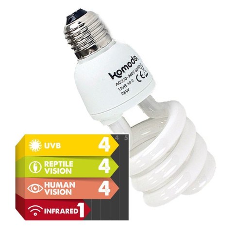 Komodo Forest Desert Bulb 26W - żarówka UVB 10.0 Komodo Forest Desert Bulb 26W - żarówka UVB 10.0
