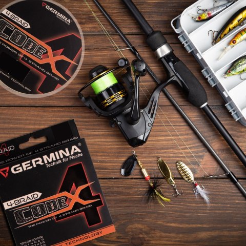 Germina 4-BRAID CODE 0,10mm GRAY - plecionka wędkarska 150m Germina 4-BRAID CODE 0,10mm GRAY - plecionka wędkarska 150m