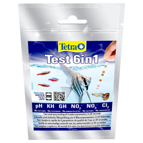 Tetra Test 6in1 - test paskowy 10 sztuk Tetra Test 6in1 - test paskowy 10 sztuk